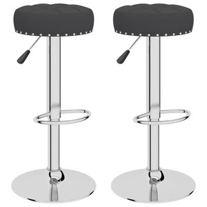 vidaXL Tabourets de bar lot de 2 noir tissu