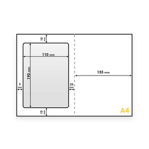 Lot de 1000 planches a4 d'étiquettes Chronopost-Colissimo 190 x 110 mm 90g/m²