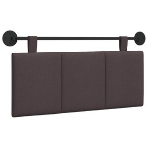 vidaXL Tête de lit suspendue Marron foncé Tissu