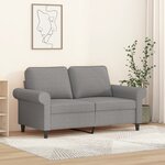 vidaXL Canapé à 2 places Gris clair 120 cm Tissu