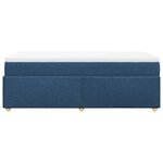 vidaXL Sommier à lattes de lit avec matelas Bleu 90x200 cm Tissu