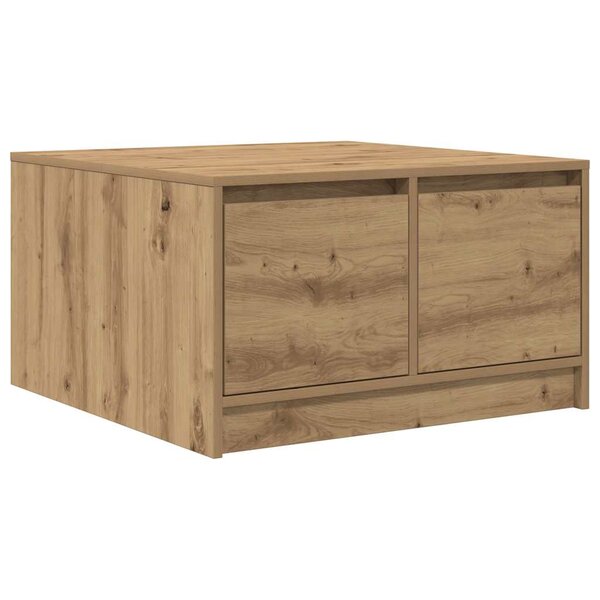 vidaXL Table basse avec tiroirs chêne artisanal 70 5x70x40 cm