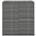 vidaXL Boîte à coussins de jardin Résine tressée 100x49x103 5 cm Gris