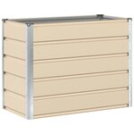 vidaXL Jardinière Ivoire 480 x 50 x 45 cm Acier galvanisé
