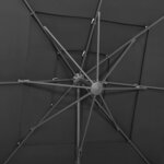 vidaXL Parasol de jardin à 4 niveaux avec mât en aluminium anthracite