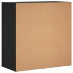 vidaXL Buffets 2 Pièces noir 79x38x80 cm bois d'ingénierie