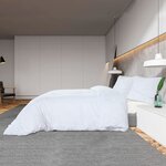 vidaXL Ensemble de housse de couette Blanc 135x200 cm Microfibre