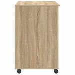 vidaXL Bureau avec roulettes avec tiroir Chêne sonoma 91 x 50 x 77 cm