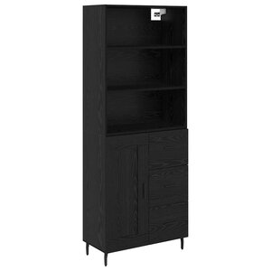 vidaXL Haut Armoire avec tiroir Chêne noir 69 5 x 34 x 180 cm