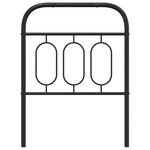 vidaXL Tête de lit métal noir 75 cm