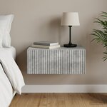 vidaXL Cabinet de chevet mural Gris béton 49 x 34 5 x 20 cm