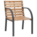 vidaXL Chaises de jardin 2 Pièces Bois de sapin massif