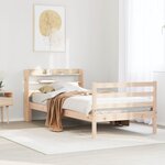 vidaXL Cadre de lit avec tête de lit sans matelas 75x190 cm