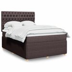 vidaXL Sommier à lattes de lit avec matelas Marron foncé 160x200 cm
