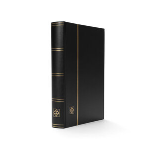 Classeur à bandes pour timbres 64 pages blanches. Couleur - Noir