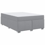 vidaXL Cadre de lit Gris clair 140 x 200 cm tissu