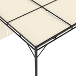 vidaXL Belvédère de jardin avec rideau latéral 4x3x2 25 m Crème