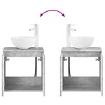 vidaXL Vanité de lavabo mural Gris béton 49 5 x 41 x 64 5 cm