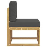 vidaXL Sofa de milieu extérieur Bois d'Acacia Massif Blanc