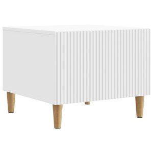 vidaXL Table basse avec tiroir Blanc 49 x 50 x 40 cm Bois d'ingénierie