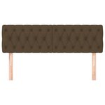 vidaXL Têtes de lit 2 Pièces Marron Foncé 80x7x78/88 cm Tissu