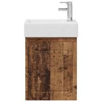 vidaXL Meuble de salle de bain avec robinet Bois ancien