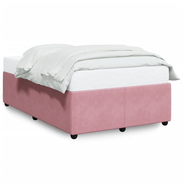 vidaXL Cadre de lit Rose 120x200 cm Velours