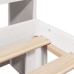 vidaXL Lit bibliothèque sans matelas blanc 180x200 cm bois pin massif