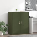 vidaXL Armoire de rangement Vert olive 90 x 40 x 105 cm Acier