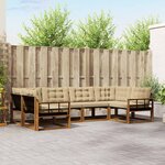 vidaXL Ensemble de canapés d'extérieur 6 Pièces Naturel et Beige