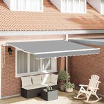 vidaXL Auvent Blanc 3 5 x 2 5 m Métal