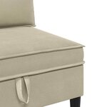 vidaXL Ensemble de meubles pour le salon 4 Pièces Sable Tissu