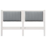 vidaXL Tête de lit capitonnée avec tête de lit Blanc 135 cm Pin massif