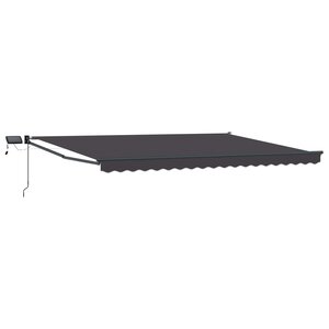 vidaXL Store rétractable manuel avec LEDs Anthracite 4 5 × 3 m