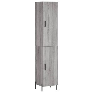 vidaXL Buffet haut Sonoma gris 34 5x34x180 cm Bois d'ingénierie