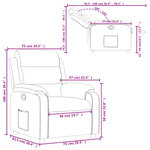 vidaXL Fauteuil inclinable Gris clair Tissu