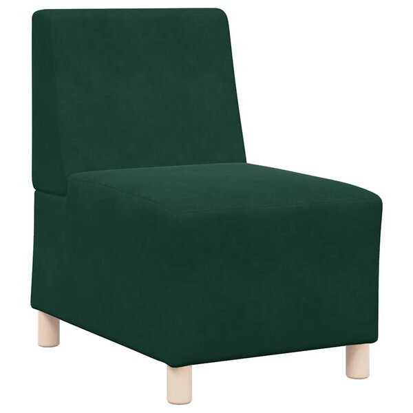 vidaXL Canapé modulaire sans accoudoirs Vert foncé 55 cm Velours