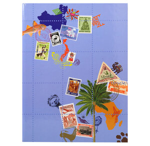 Album De Timbres Globe-trotter 16 Pages Noires - 16 5x22 5 Cm - Visuels Assortis - X 5 - Exacompta