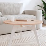 vidaXL Dessus de table Ø70x1 5 cm rond bois massif de hêtre