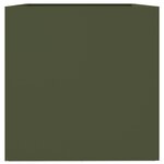 vidaXL Jardinière vert olive 62x40x39 cm acier laminé à froid
