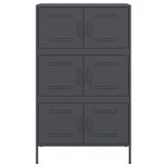 vidaXL Buffet haut anthracite 68x39x113 cm acier