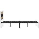 vidaXL Cadre de lit en métal sans matelas chêne sonoma 135x190 cm