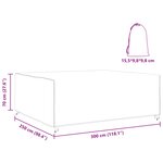 vidaXL Housse pour mobilier d'extérieur Noir 300 x 250 x 70 cm 210D