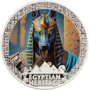 Pièce de monnaie en Argent 20 Dollars g 62.2 (2 oz) Millésime 2025 Egyptian Heritage ANUBIS