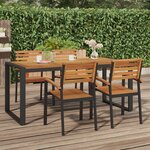 vidaXL Table de jardin et pieds en forme de U 180x90x75 cm bois acacia