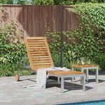 vidaXL Transat 1-personne Marron 207 x 58 x 35cm Bois d'acacia massif