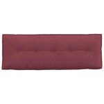 vidaXL Coussin de Dos Bordeaux 140 x 19 x 50 cm tissu