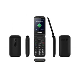 Téléphone portable à clapet avec facebook et whatsapp - telefunken tm 360 cosi- noir