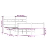 vidaXL Cadre de lit en métal sans matelas chêne sonoma 160x200 cm