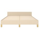 vidaXL Cadre de lit sans matelas crème 140x190 cm tissu